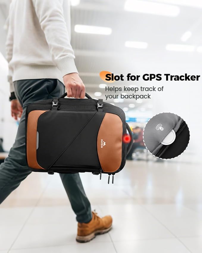 MATEIN Personal Item Travel Backpack 18x14x8, Airline Approved Spirit Personal Item Bag Fits 17" Laptop, Waterproof TSA Underseat Backpack for Airplanes Luggage with Tracker Pocket