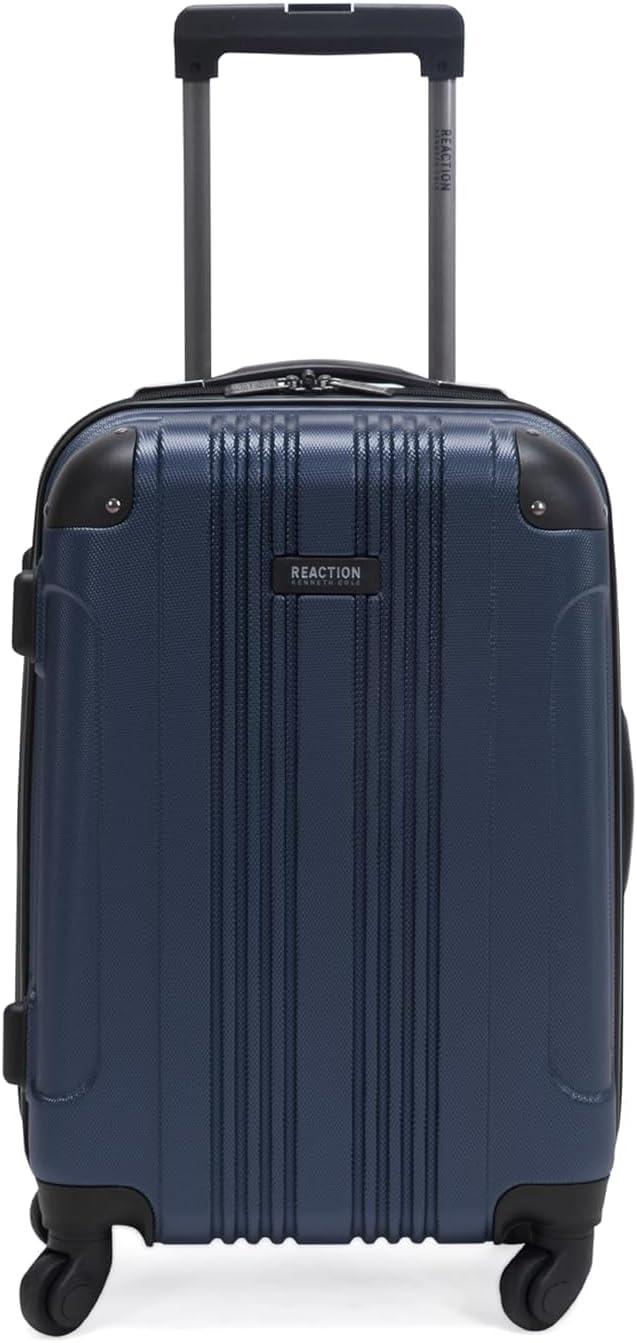 Kenneth Cole REACTION Out of Bounds Lightweight Hardshell 4-Wheel Spinner Luggage, Naval, 20-Inch Carry On