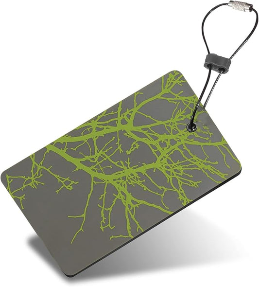 Lewis N. Clark Travel Luggage Tag and Suitcase Identifiers for Women and Men, Carry on, Backpack and More, Green Branches, Single