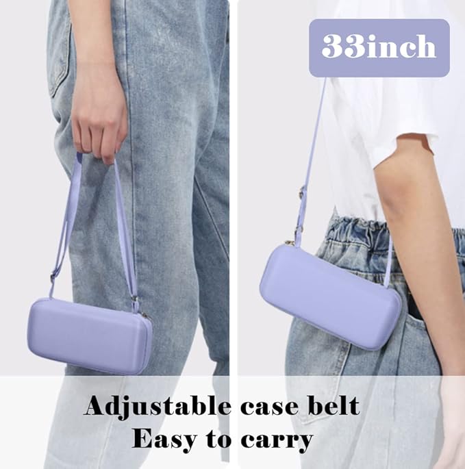 ESUFEIR Mini Sun Umbrella for Purse With Case, Small Compact UV Umbrella Travel Essentials, Lightweight Portable Parasol Windproof for Women Men Kids (Purple)