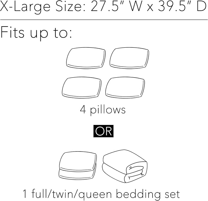SpaceAid Jumbo Vacuum Storage Bags, Space Saver Sealer Compression Bags for Comforters, Blankets, Pillows, Bedding, Clothes (X-Large 3 Pack)