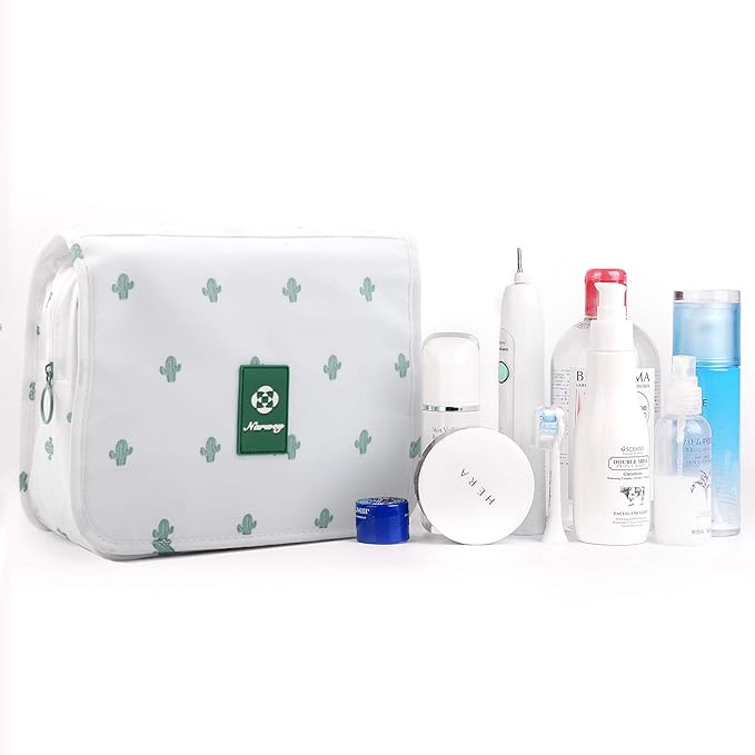 Narwey Small Hanging Travel Toiletry Bag for Women, Travel Bag for Toiletries, Makeup Bag Organizer Make Up Bags Cosmetic Bags for Girls