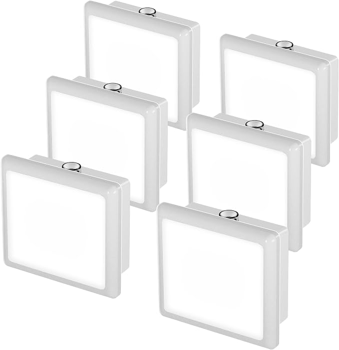 L LOHAS LED Night Light,Night Lights Plug into Wall, Dusk-to-Dawn Sensor | Plug in Night Light,5000K Daylight White 0.3W Bright Nightlight Auto-On/Off for Bedroom Bathroom Hallway [6-PACK]