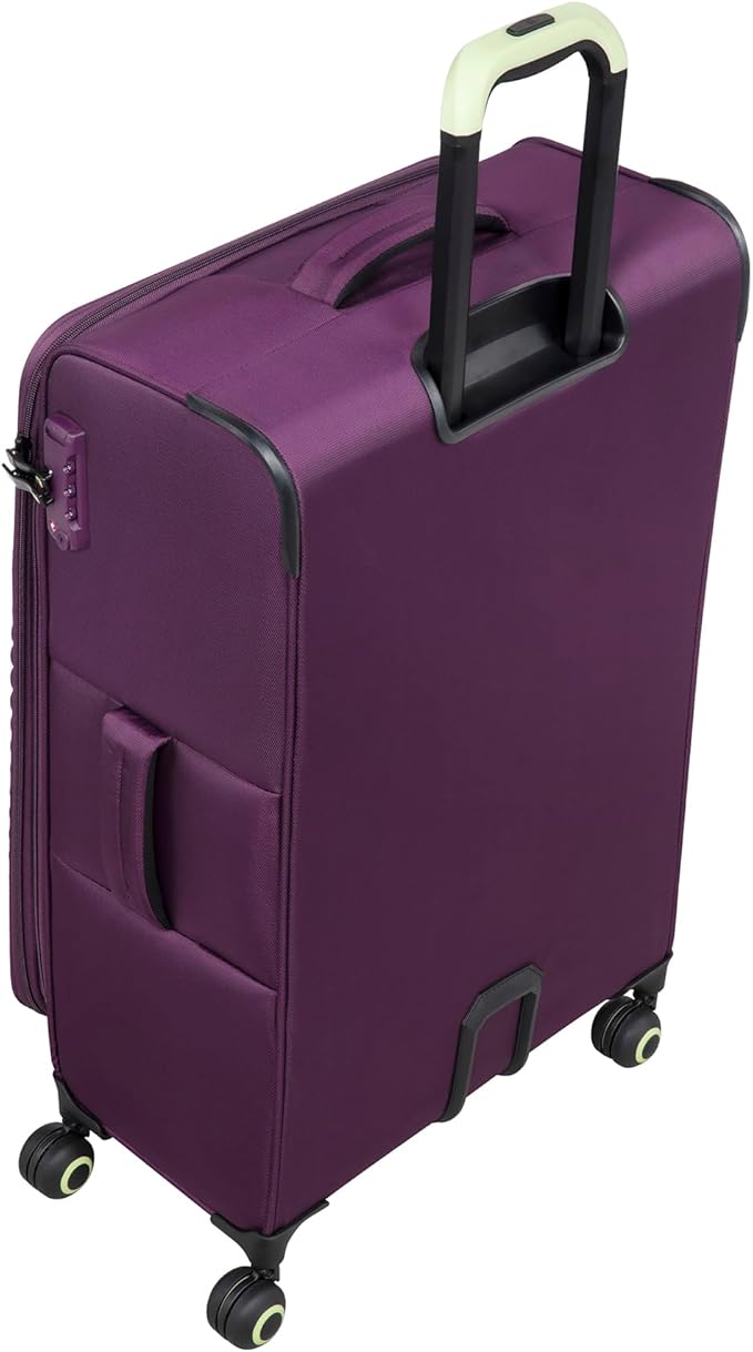 It Luggage Circulator 32" Softside Checked 8 Wheel Expandable Spinner, Italian Plum