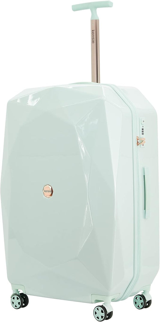 kensie Women's Gemstone Luggage Set, Mint, 20-Inch Carry-On