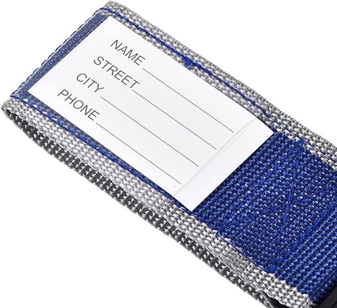 uxcell Luggage Straps Suitcase Belts with Buckle, Combination Lock, 2Mx5cm Adjustable PP Travel Packing Accessories, Blue Gray 4Pcs