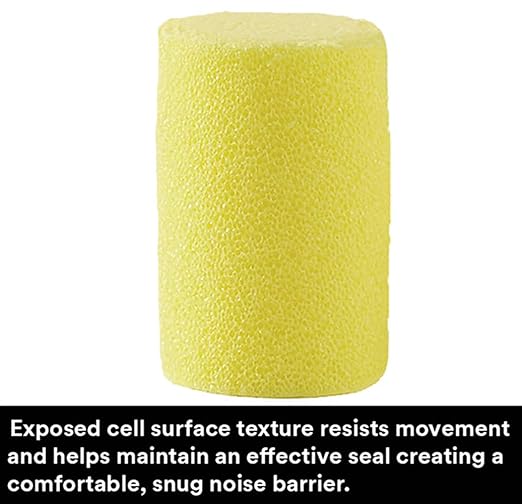 3M Ear Plugs, 200 Pairs/Box, E-A-R Classic Plus 310-1101, Uncorded, Disposable, Foam, NRR 33, for Drilling, Grinding, Machining, Sawing, Sanding, Welding, Slightly Longer Ear Plug, 1 Pair/Pillow Pack