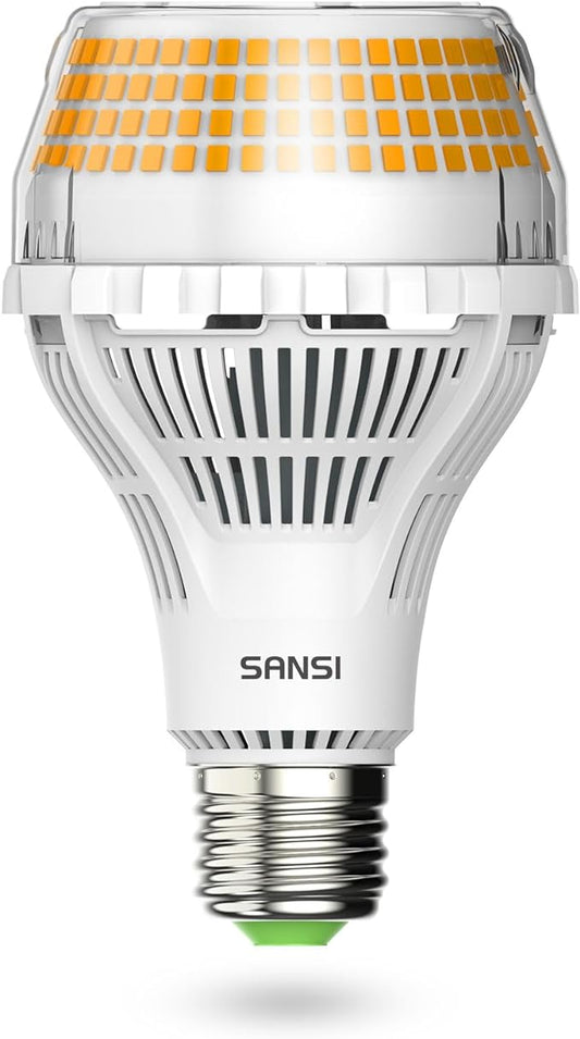 SANSI 400W Equivalent A21 LED Light Bulb, 3000K Soft Warm 6000 Lumens | E26 LED Bulbs, Non-Dimmable Bulb, 40 Watt Power Energy Saving Light Bulb for Home Office