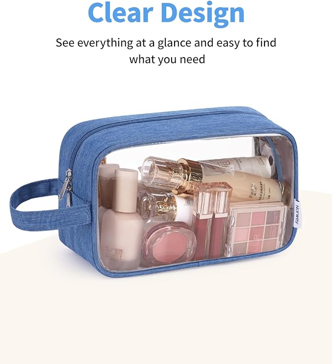 Narwey Travel Toiletry Bag for Women Traveling Dopp Kit Men Travel Bag for Toiletries Cosmetic Bag Makeup Bag Medicine Bag for Traveling