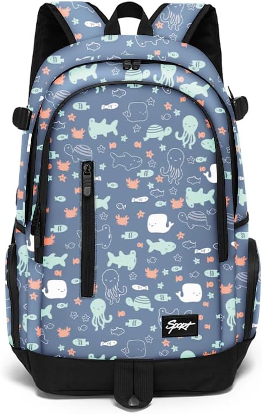 rickyh style School Backpack Travel Bag for Men & Women Lightweight College Back Pack with Laptop Compartmen