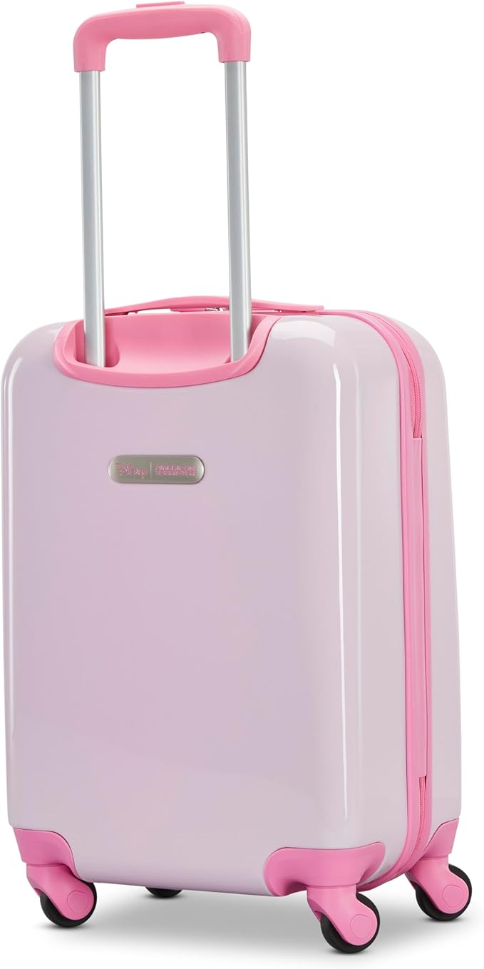 American Tourister Disney Princess Carry-On Luggage - Airline Approved, Durable Hardshell with Disney Princess Favorites - Roll Confidentially with Spinner Wheels & Colorful Adjustable Handle