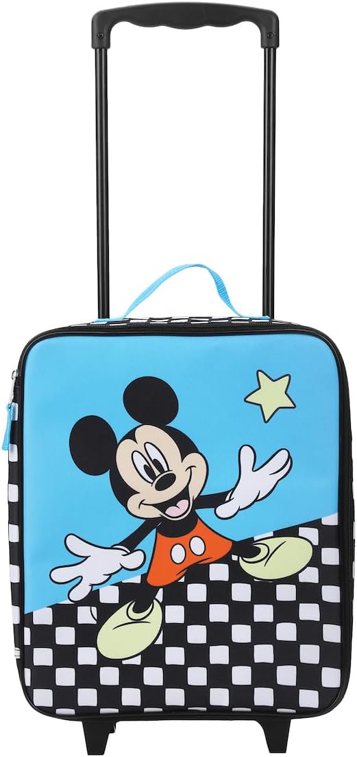 Bioworld Disney Mickey Mouse Polka Dots Youth 4-Piece Travel Set Carry on Luggage