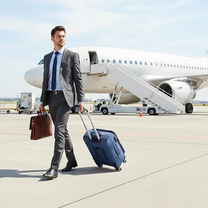20'' Carry on Luggage,Softside Suitcase w/Combination LOCK,Expandable 15% Luggage w/Double Spinner Wheels,Lightweight Rolling Suitcases for Men/Women（Blue,20in）