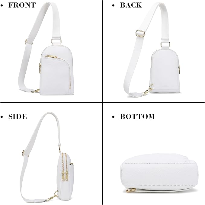 INICAT RFID Blocking Sling Bag, Anti Theft Crossbody Bag for Women, Travel Fanny Pack Style Purse, Vegan Leather