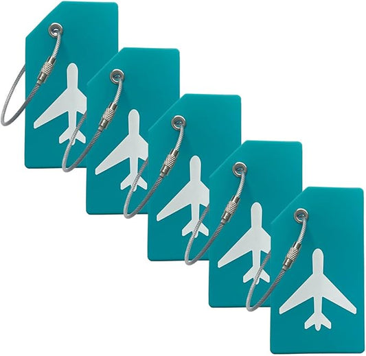 5Pack Silicone Luggage Tag with Name ID Card Perfect to Quickly Spot Luggage Suitcase by Ovener