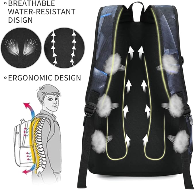 rickyh style School Backpack Travel Bag for Men & Women Lightweight College Back Pack with Laptop Compartmen