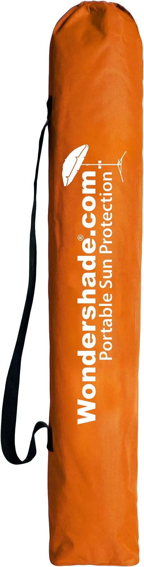 Wondershade Ultimate Portable Sun Shade Umbrella – Lightweight Adjustable Outdoor Patio & Beach Umbrella with Tripod Base (Orange)