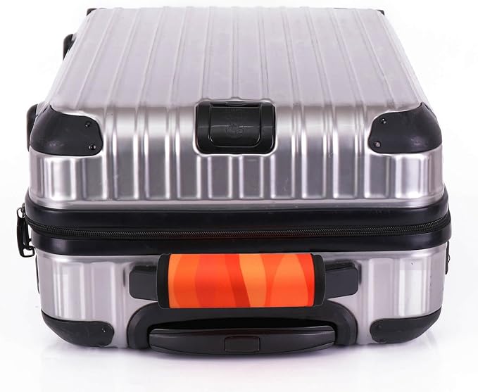 Luggage Handle Wrap 2 Pack Luggage Handle Wraps for Suitcase Bright Neoprene Luggage Handle Covers/Extender/Identifiers-Travel Accessories Must Haves (Orange(2.0)-2 Pack)