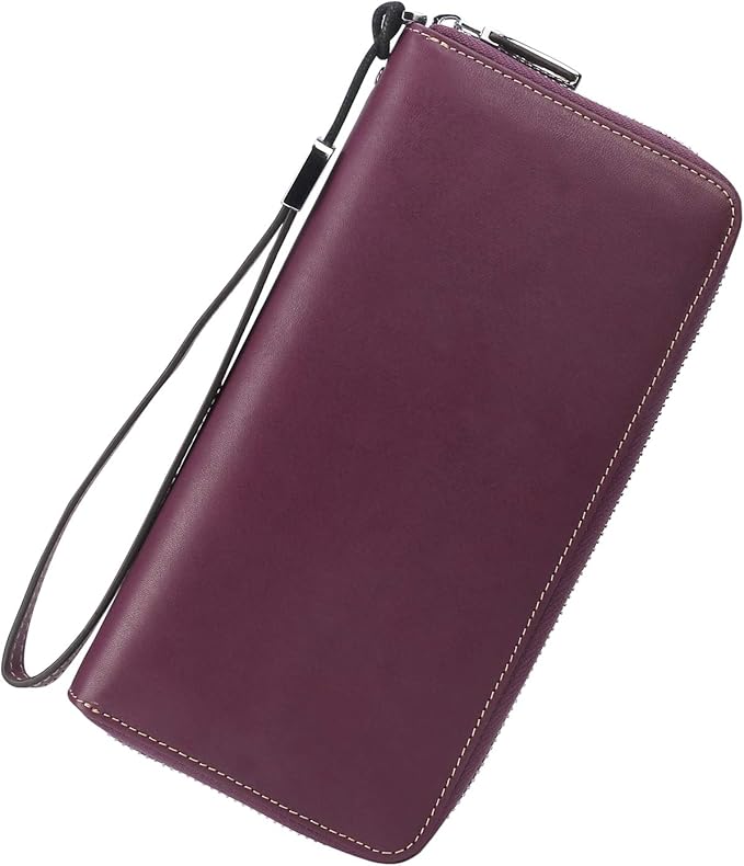 Lavemi Small Compact Women Wallet RFID Blocking Genuine Leather Bifold Purse with ID Windows