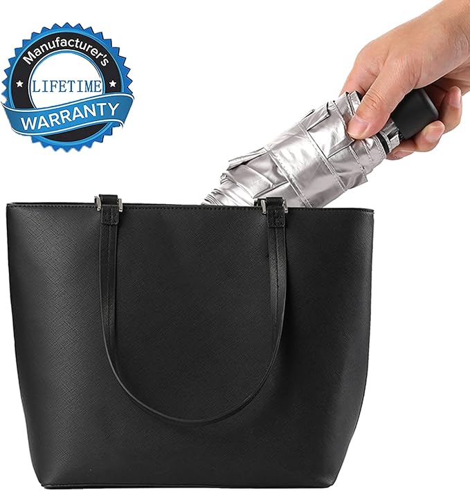 GAOYAING Compact Travel Umbrella with Case Sun&Rain Lightweight Small and Compact Suit for Pocket