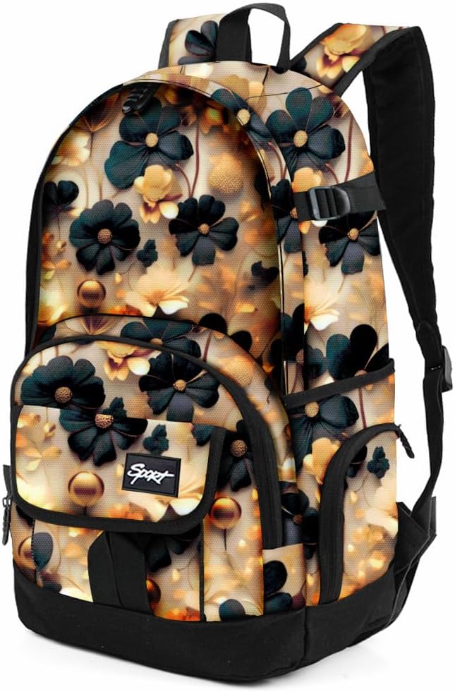 rickyh style School Backpack Travel Bag for Men & Women Lightweight College Back Pack with Laptop Compartmen