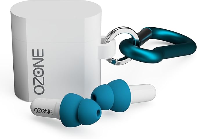 Lite Earplugs for Noise Sensitivity - Clear Sound for Office, Gym, School, Social, Sports - Blue - Reusable