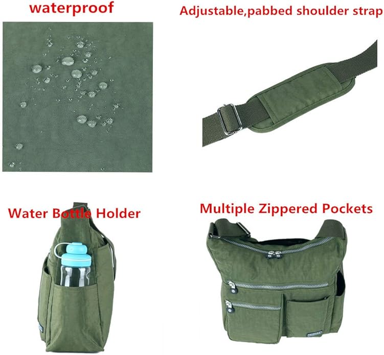 MHCNLL Crossbody Bag with Anti Theft RFID Pocket - Women Lightweight Water-Resistant Purse