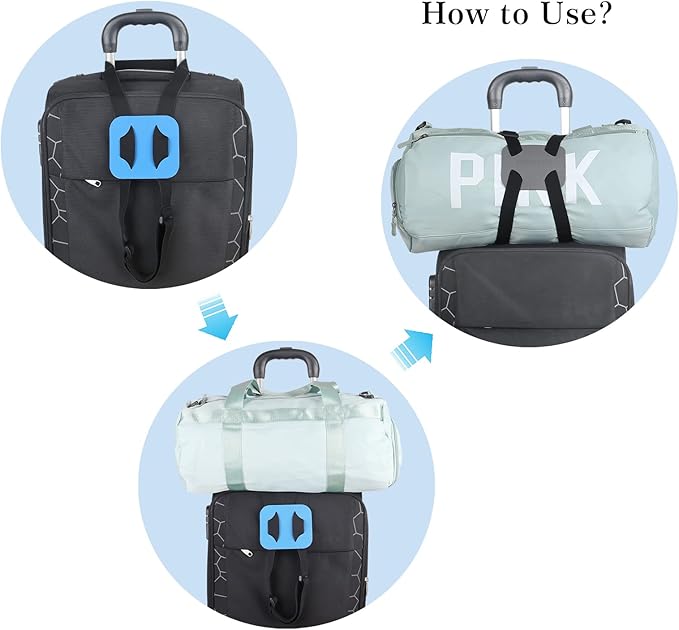 Bag Bungee for Luggage，Luggage Straps for suitcases，Luggage Straps Suitcase Adjustable Belt -2 Pack (Grey-2)