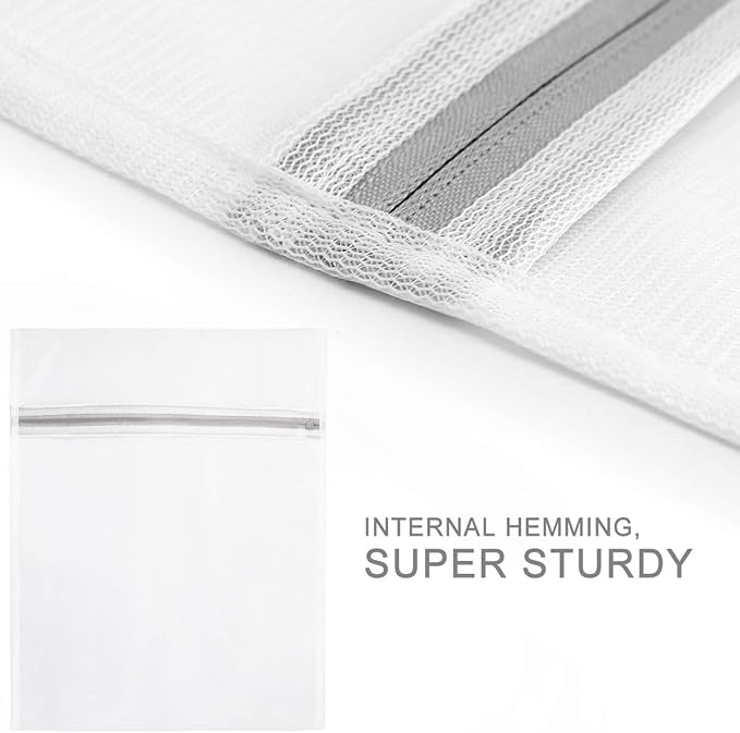 Muchfun 4Pcs Durable Fine Mesh Laundry Bags for Delicates 24 x 24 Inches (4 XX-Large)