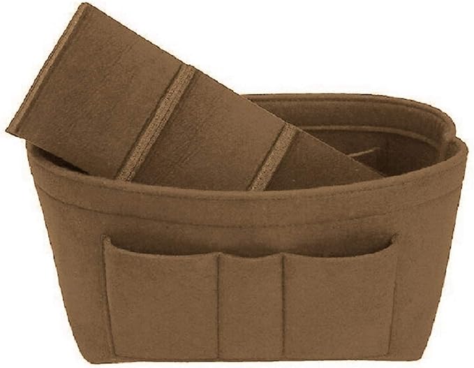 ZTUJO Purse Organizer Insert, Felt Bag Organizer For Handbag Purse Organizer,13 Colors, 6 Size (Medium, Light Coffee)