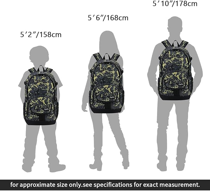rickyh style School Backpack Travel Bag for Men & Women Lightweight College Back Pack with Laptop Compartmen