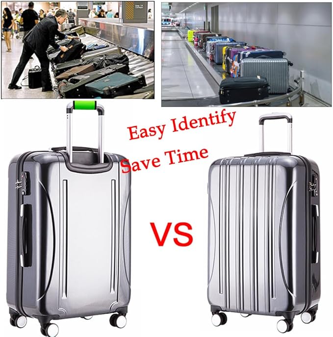 Hibate 5pcs Neoprene Luggage Handle Wrap for Suitcase Identifier Luggage Makers Covers Wraps Travel Accessories - Fluorescent Green