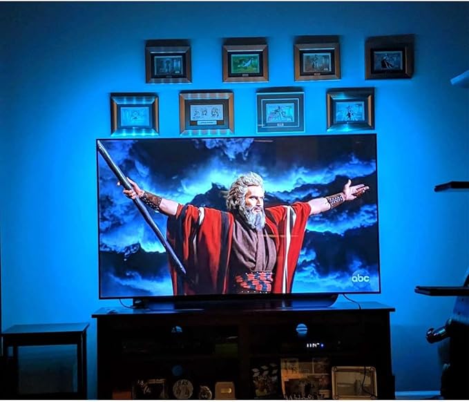 LED Strip Lights for 85 90 95 inches TV USB Powered TV Backlight Lights Kit | with RF Remote Cover All 4 Sides Behind TV Lights Movie Game Room Decor Mood Lighting for Monitor Smart TV Reduces Eye Strain