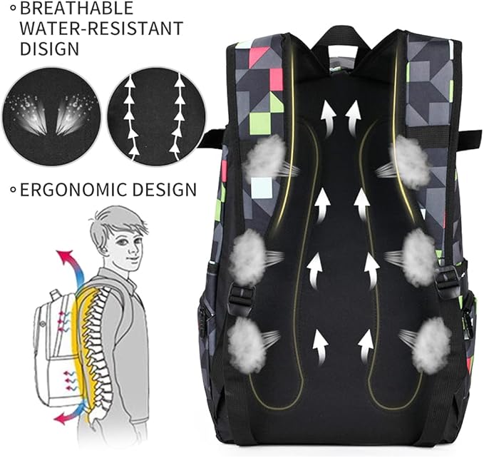 rickyh style School Backpack Travel Bag for Men & Women Lightweight College Back Pack with Laptop Compartmen