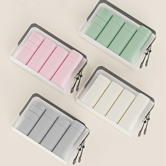 Travel Bottles Set - TSA Approved Leak Proof Squeezable Containers for Toiletries, Conditioner, Shampoo, Lotion & Body Wash Accessories (green)