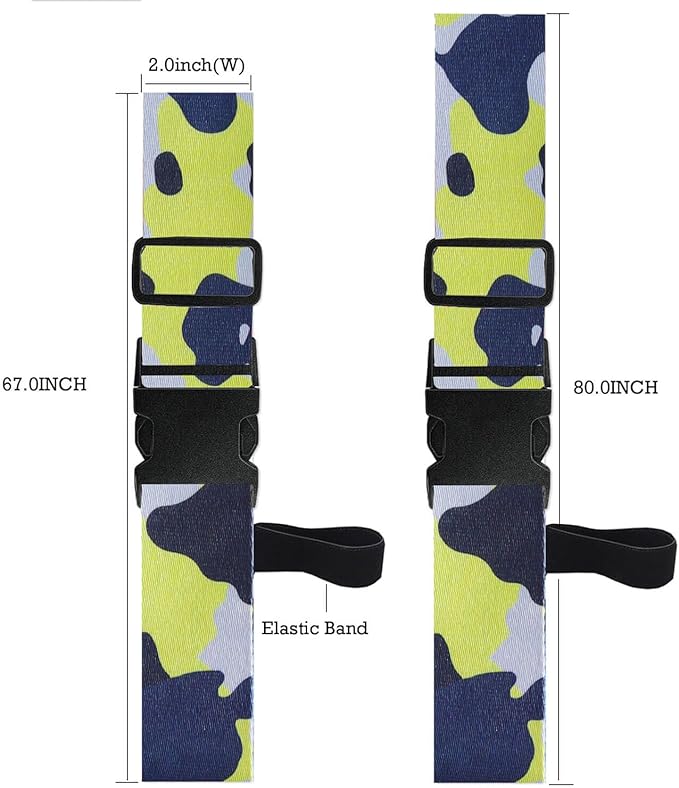Luggage Straps for Suitcases TSA Approved Easy Pack Organized Suitcase Strap, Luggage Strap, Luggage Belt Strap, Bag Straps for Luggage. Buckle Straps Travel Accessories (Camo)