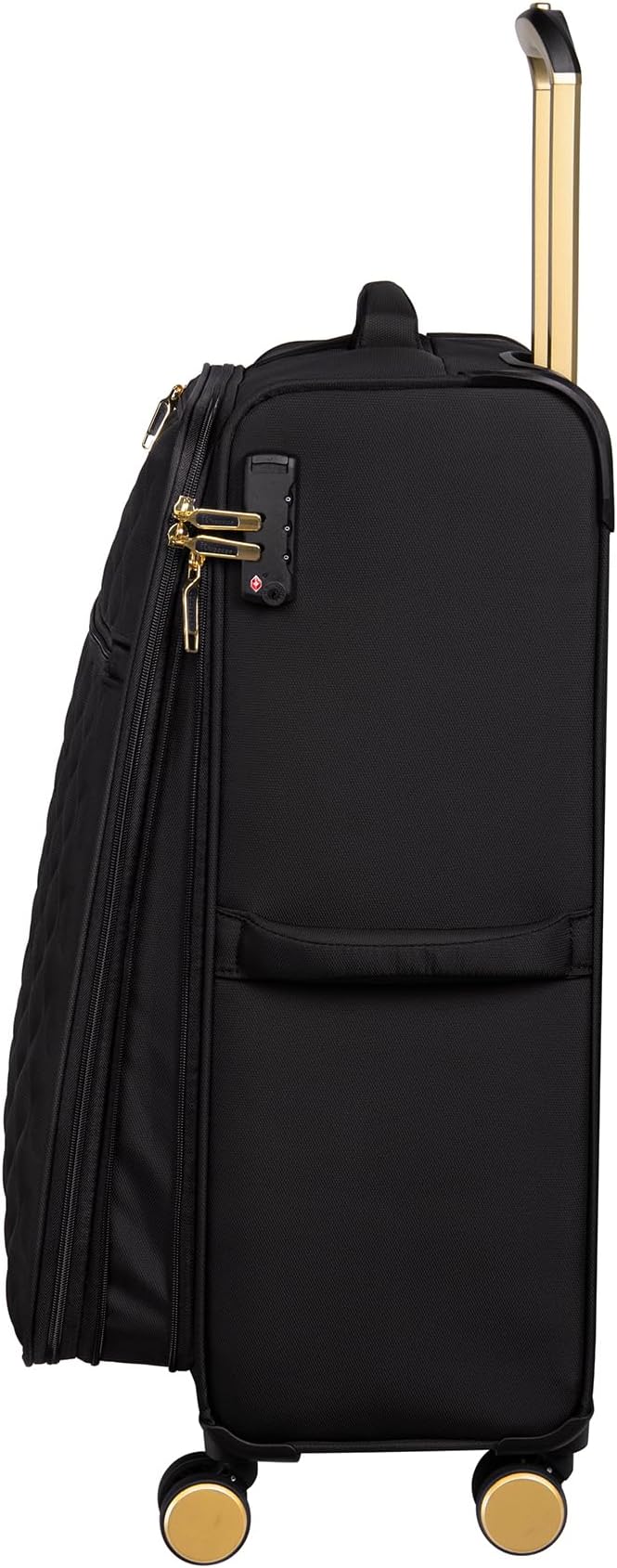 It Luggage Glimmering 28" Softside Checked 8 Wheel Expandable Spinner, Black