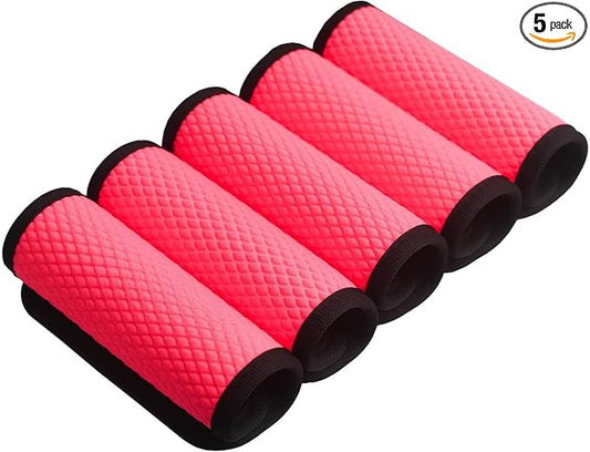 Luggage Handle Wrap for Suitcase/Carry On/Backpacks-Neoprene Luggage Handle Wraps Bright Luggage Identifiers/Tags/Spotter/Markers Travel Accessories/Essentials (Pink)