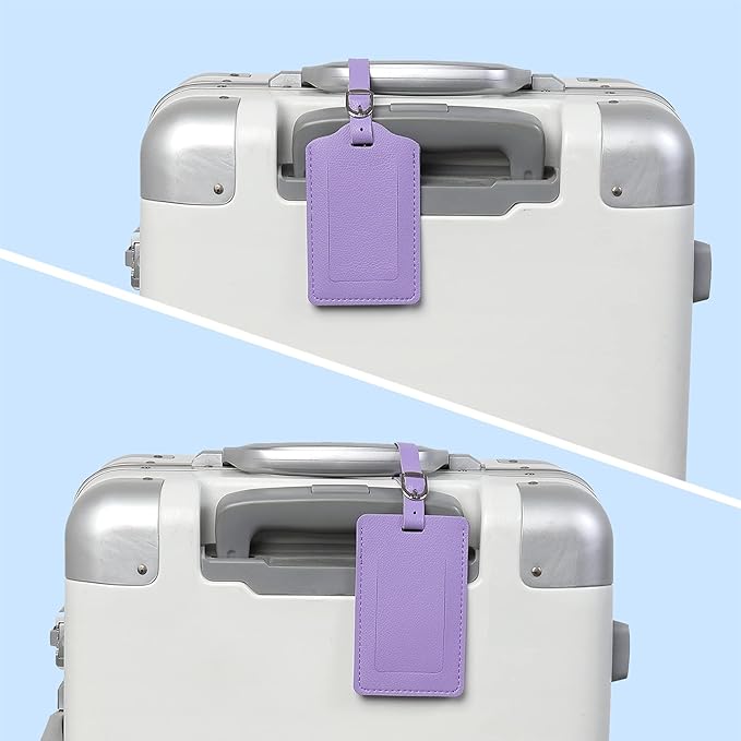 Vigorport Leather Personalized Luggage Tags Set of 4