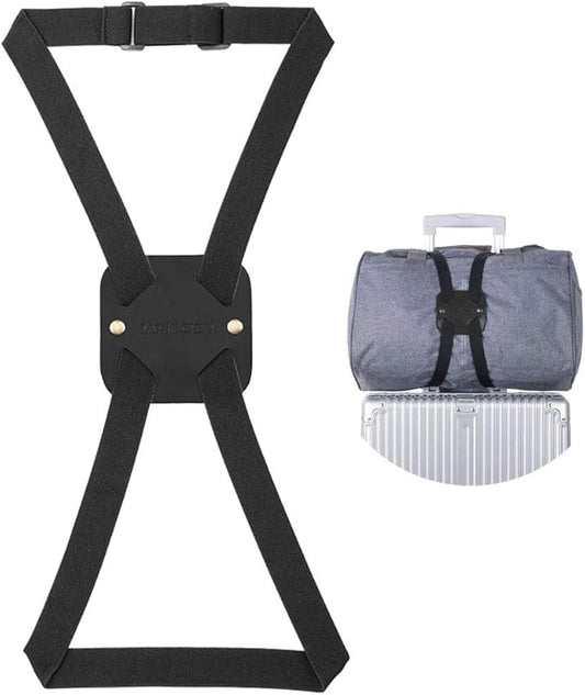 Luggage Straps for Suitcases, Travel Belt for Luggage Over Handle, Adjustable High Elastic Luggage Straps for Suitcases TSA Approved for Connecting Your Luggage (1 Pack Black)