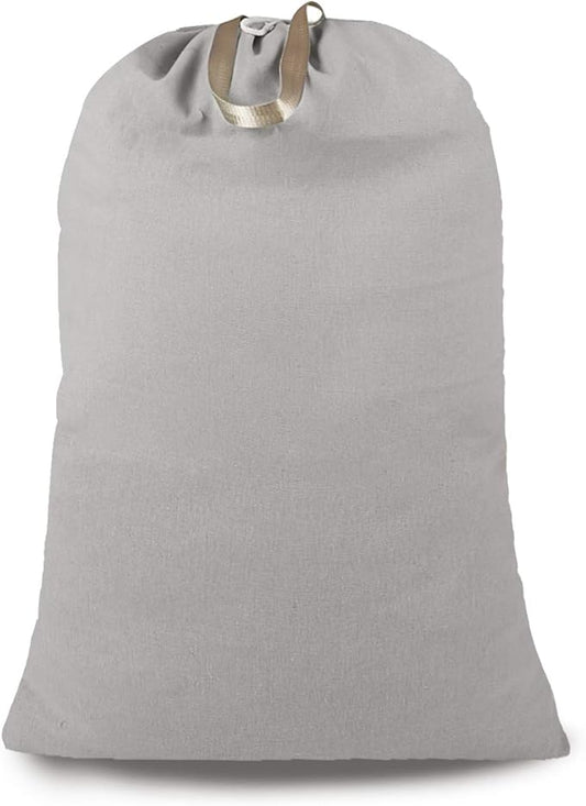 Heavy Duty Laundry Bag with Drawstring and Handle, Extra Large Travel Dirty Clothes Bag for Laundromat and Household, Durable Rip-Stop Laundry Hamper Liner, 28 x 40 Inch, Gray