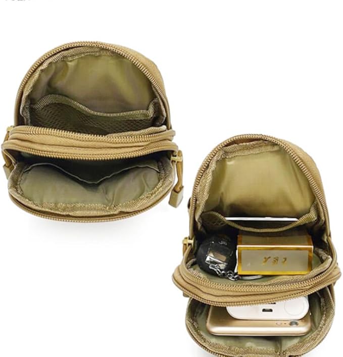Tactical Molle Pouch, Universal EDC Waist Bag Belt Pouches, Outdoor Belt Bags Gear Tool Gadget Pocket with Cell Phone Holster