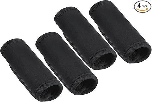 4 Pcs Neoprene Luggage Handle Wrap for Suitcase Luggage Tags Identifiers Bulk Luggage Handle Wrap Luggage Tag Wraps Travel Accessories (Black)