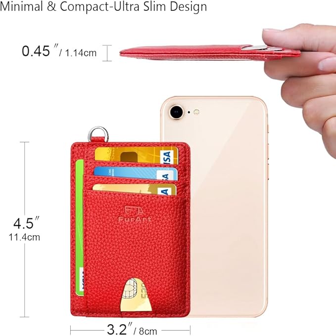 FurArt Slim Minimalist Wallet, Front Pocket Wallets, RFID Blocking, Credit Card Holder for Men