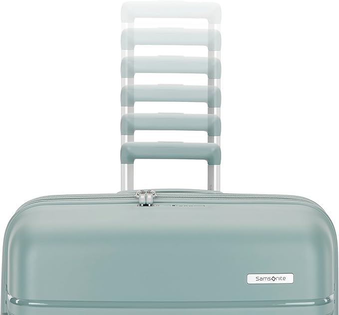 Samsonite Elevation Plus - Carry-On Hardside Luggage - Scratch Resistant Polypropylene Shell, RightHeight™ Adjustable Handle, Integrated AirTag Holder, TSA Lock, WetPak™ Compartment - Cypress Green