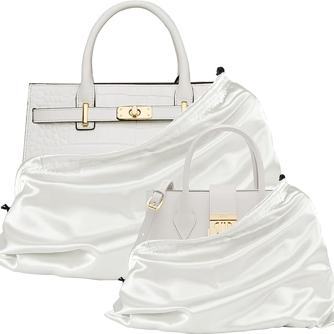 P Pothuiny 2 Pcs Satin Dust Bags for Handbags