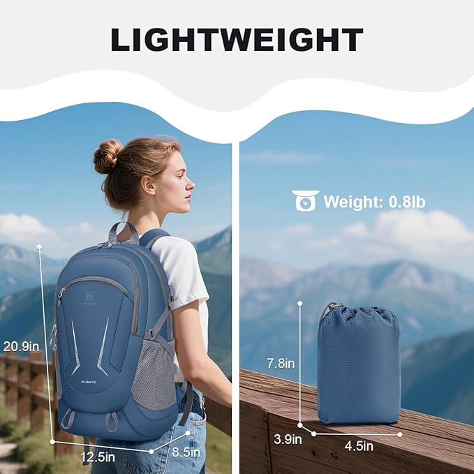 MIYCOO Backpack - Ultra Lightweight Packable Backpack for Travel Camping, Hiking Back Pack Waterproof Foldable Daypack for Men Women Blue