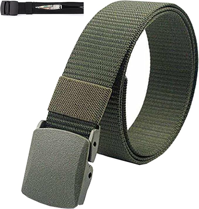 Money Belt for Men Security Belt with Hidden Money Compartment Pocket, Cashsafe Anti-Theft Wallet Non-Metal Buckle
