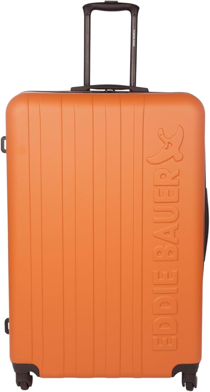 Eddie Bauer Flatiron Check-In 32" Luggage | Hardside | Spinner Wheels | Expandable | Lightweight | Travel Essentials - Paprika