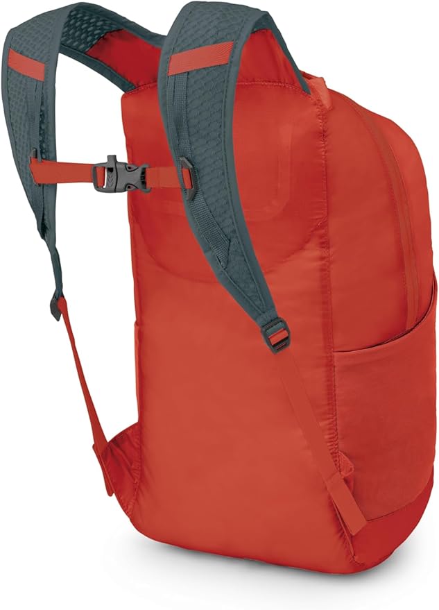 Osprey Ultralight Collapsible Stuff Pack - Lightweight, Packable Travel Backpack — Extra Bag For Travel and Every Day — 18 L Capacity Daypack to Expand Luggage, Mars Orange